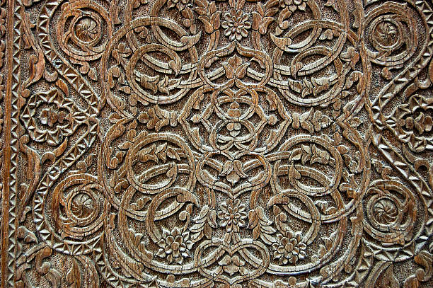 Old Uzbekistan Scrimshaw Ornament.
