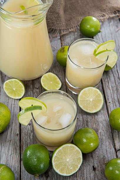 istock Glass with fresh made Lime Juice 459289971