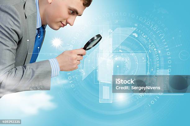Searching And Examining Stock Photo - Download Image Now - Adult, Big Data, Binary Code