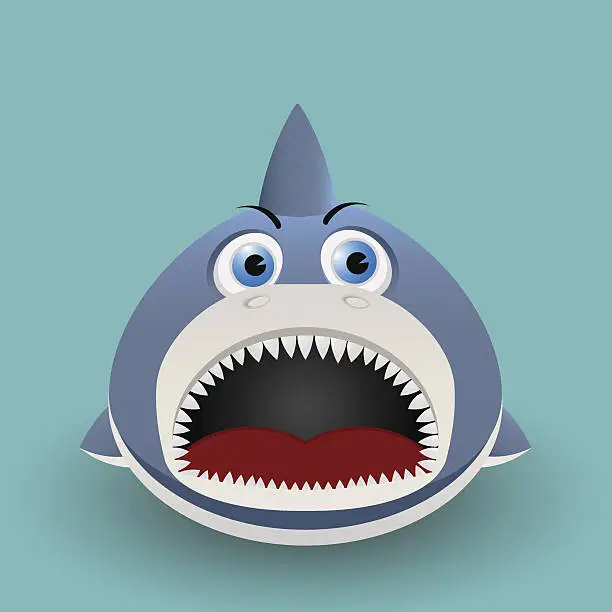 Vector illustration of Cute baby shark