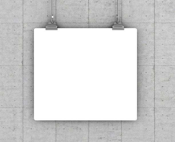 istock Blank poster with clipboards on vertical background 459294933