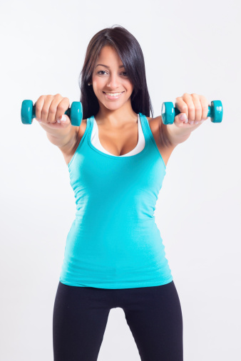 woman lifting weight