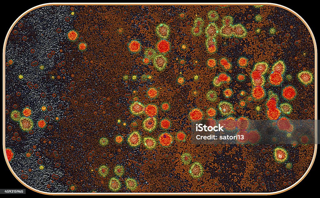 Bactérie conceptuelles - Photo de Tube néon libre de droits