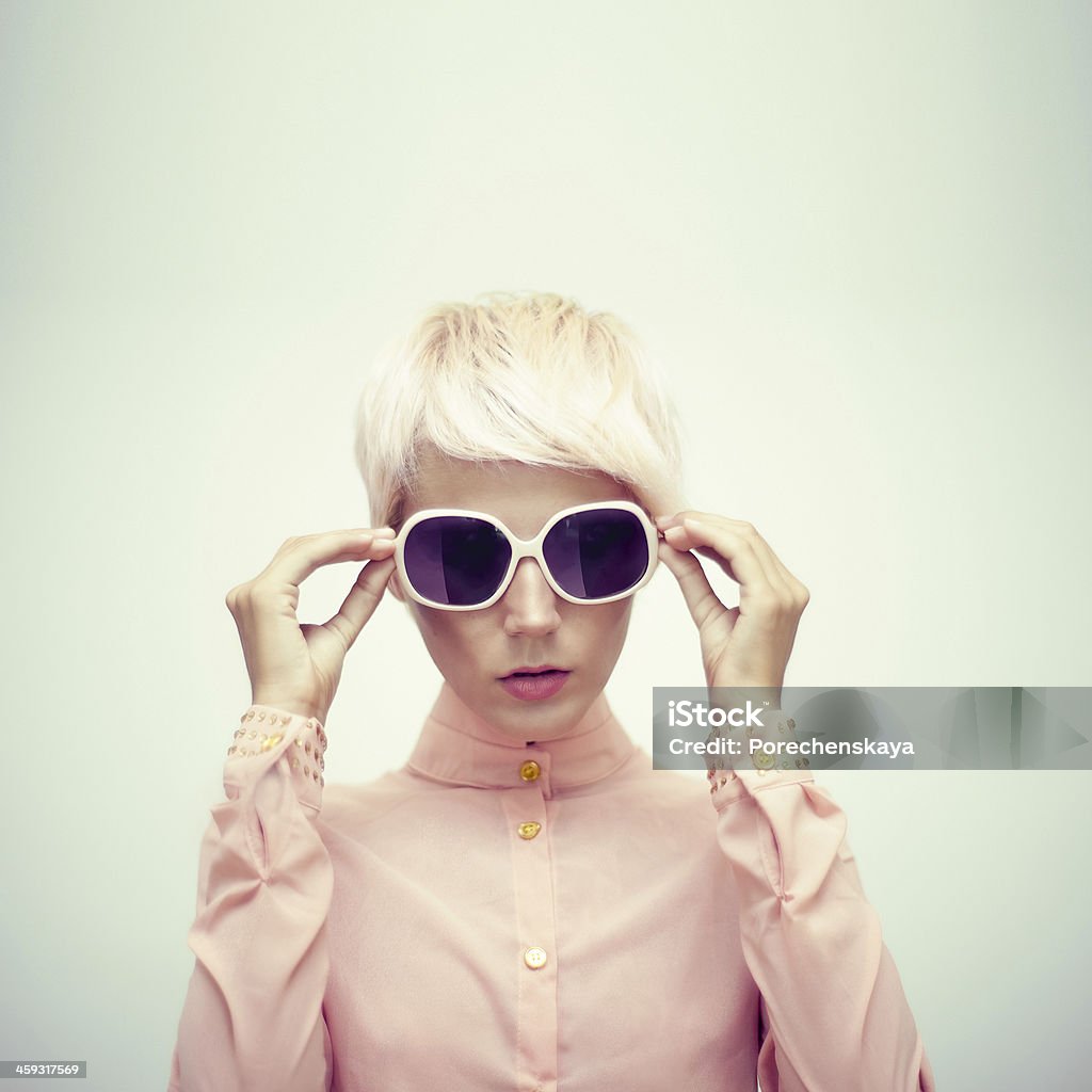 Fashion portrait of a sensual girl in glasses Adult Stock Photo