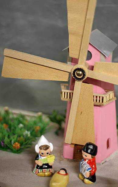 istock Dutch crib with a large mill in the background 2 459317657