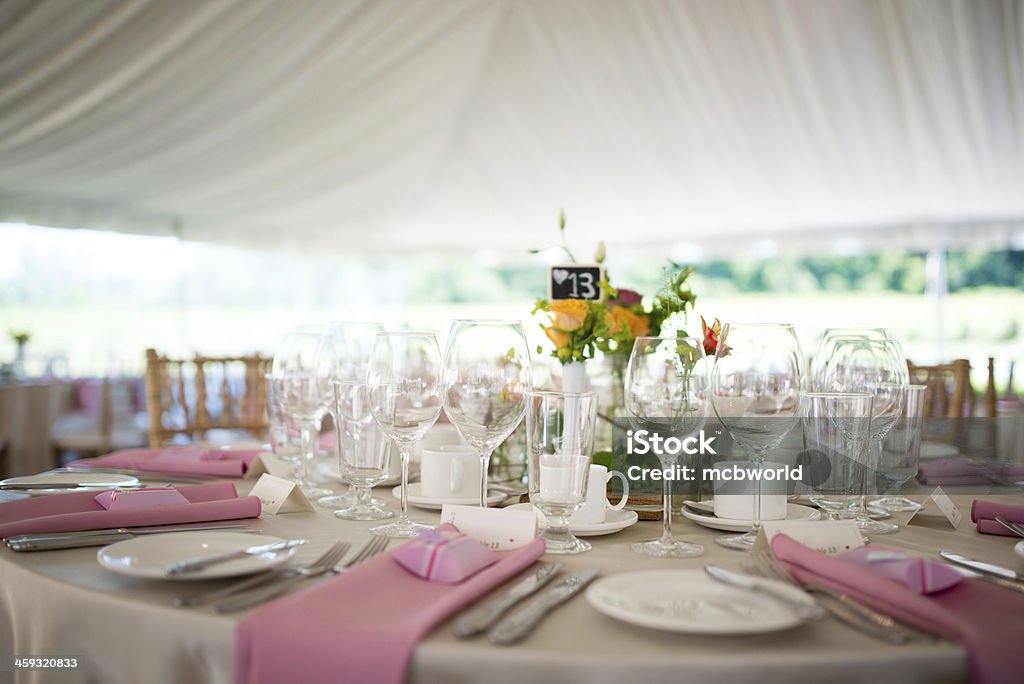 Elegante Hochzeitsempfänge im Freien - Lizenzfrei Dekoration Stock-Foto