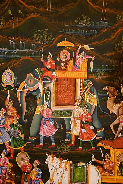 istock Detail of Indian elephant print 459327647