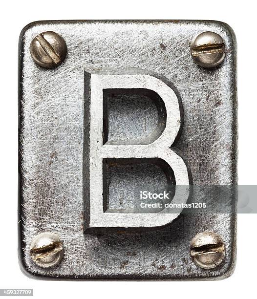 Metal Letter Stock Photo - Download Image Now - Alphabet, Bolt - Fastener, Close-up