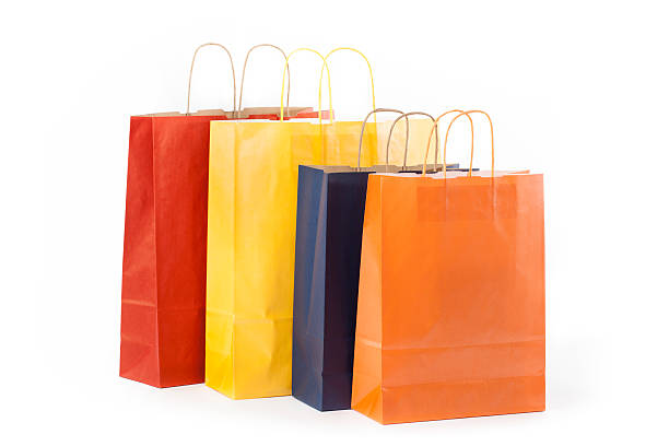 istock Four Paper Bags in Different Colors 459328577