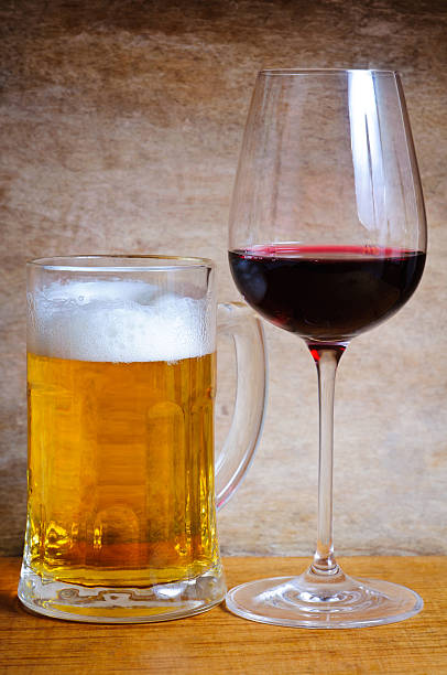 Beer mug and wine glass