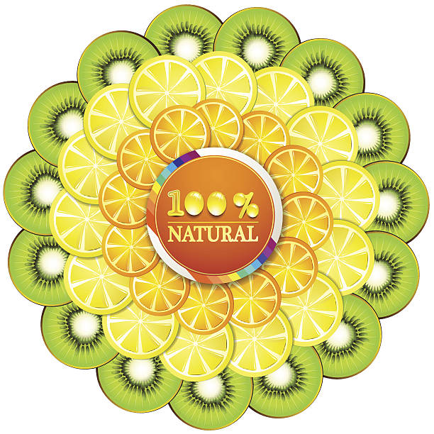 ilustrações de stock, clip art, desenhos animados e ícones de fatia de laranja e limão, kiwis - freshness food serving size kiwi