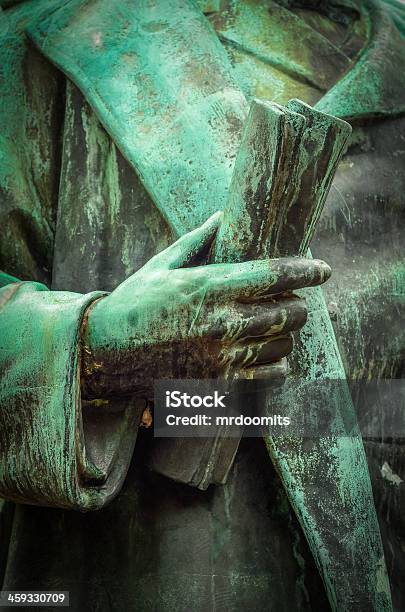 Classical Academic Statue With Scroll Stock Photo - Download Image Now - Achievement, Art, Art And Craft