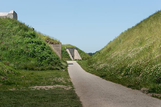 늙음 bunkers 첫 번째 world war - hellevoetsluis 뉴스 사진 이미지