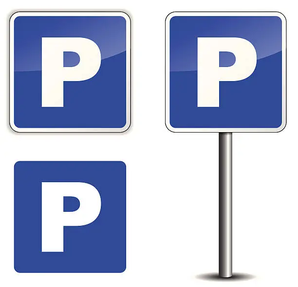 Vector illustration of Parking sign