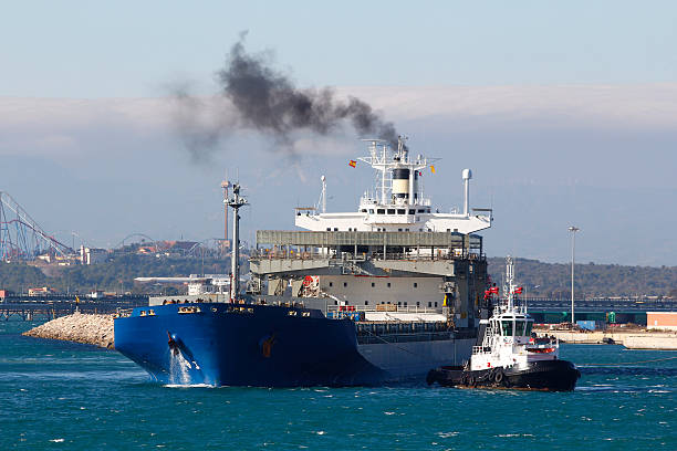 Tanker in shipyard