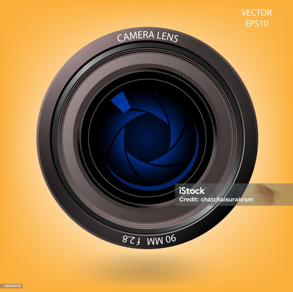 Creative obiettivo della fotocamera di - arte vettoriale royalty-free di Ambientazione esterna