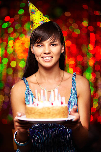 istock Girl with birthday cake 459342071