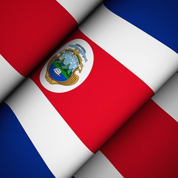 Flag of Republic of Costa Rica. CG-image.