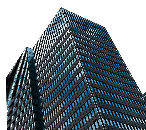 istock Contemporary building exterior on white 459345455