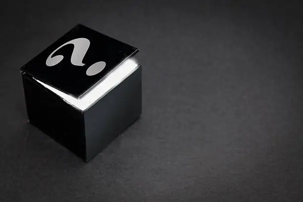 Black box with white glow