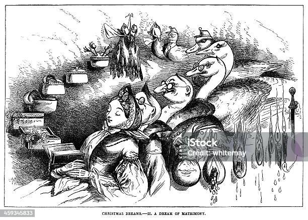 Christmas Dreams Matrimony Stock Illustration - Download Image Now - Savory Pie, History, 1860-1869