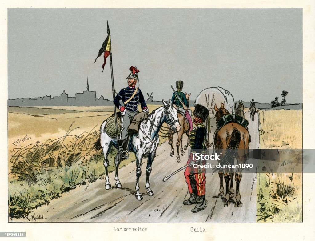 Holenderski wojskowy - Zbiór ilustracji royalty-free (Hussar)