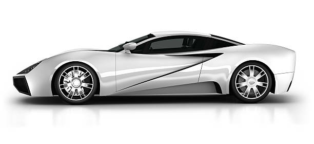 istock Sports car in studio, side view - isolated/clipping path 459346737