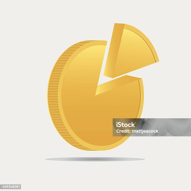 Dinheiro Gráfico Circular - Arte vetorial de stock e mais imagens de Gráfico Redondo - Gráfico Redondo, Moeda, Moeda de Uma Libra