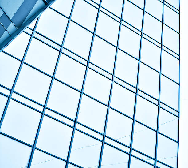 istock Panoramic and perspective wide angle view to steel blue backgrou 459348455