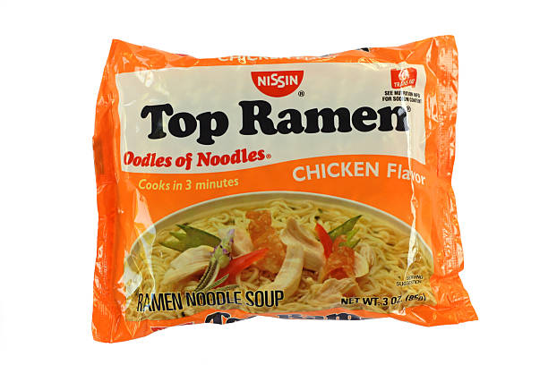 Ramen Nissin topo - fotografia de stock