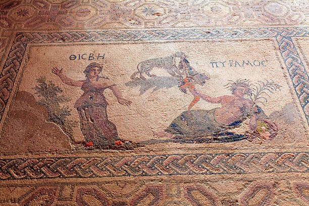 istock Ancient mosaics in the archaeological site, Paphos, Cyprus 459358549