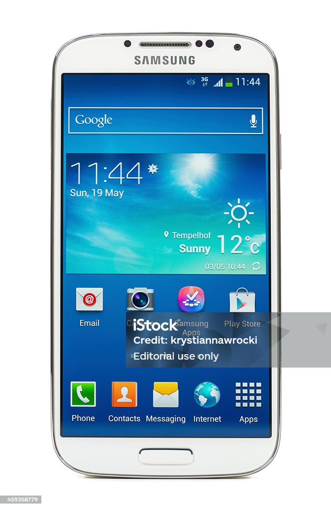 Samsung Galaxy S 4 白で分離 - エレクトロニクス産業のロイヤリティフリーストックフォト