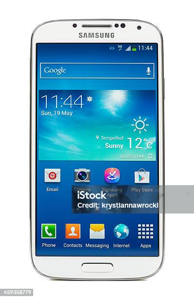 Samsung Galaxy S 4 白で分離 - エレクトロニクス産業のストックフォトや画像を多数ご用意 - エレクトロニクス産業, カットアウト, ギャラクシーS