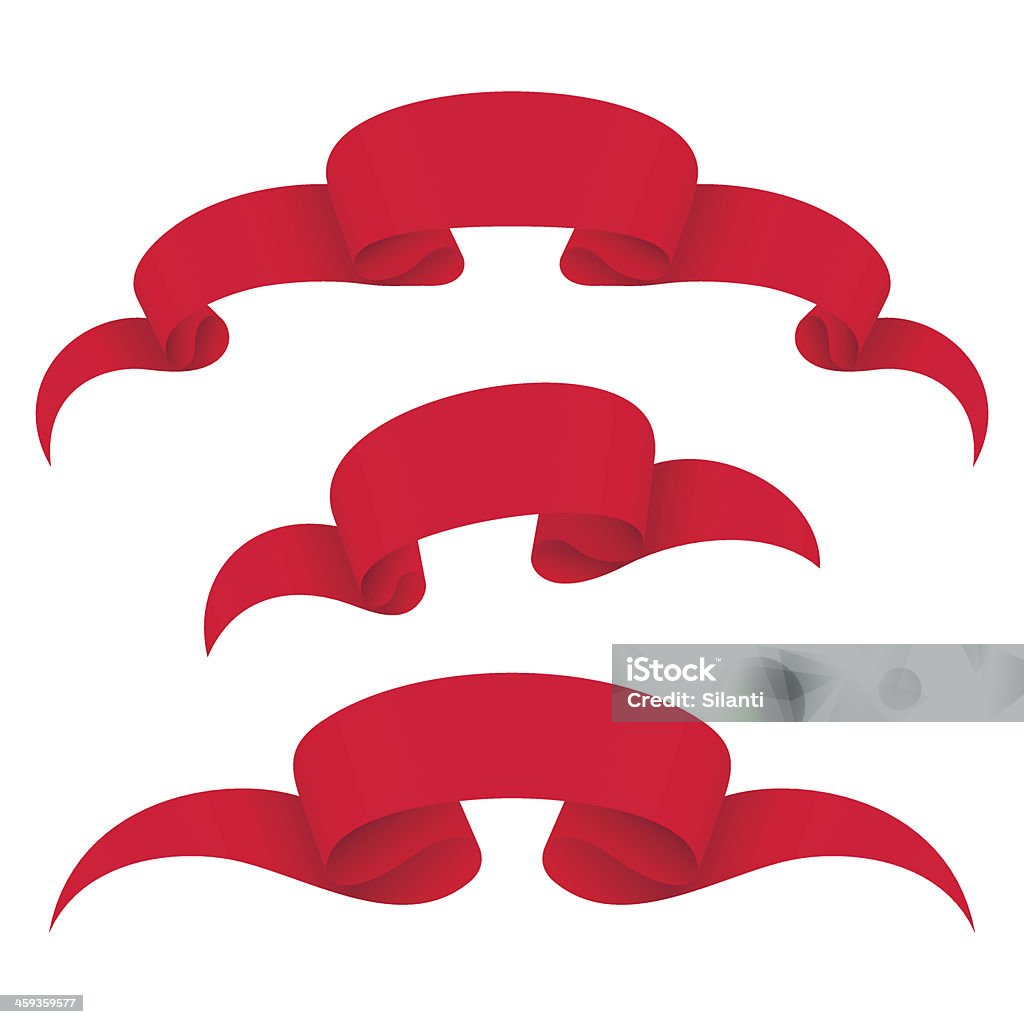 Red banners Red banners on a white background. Set from three ribbons. EPS-10. Used the effect of transparency. Abstract stock vector