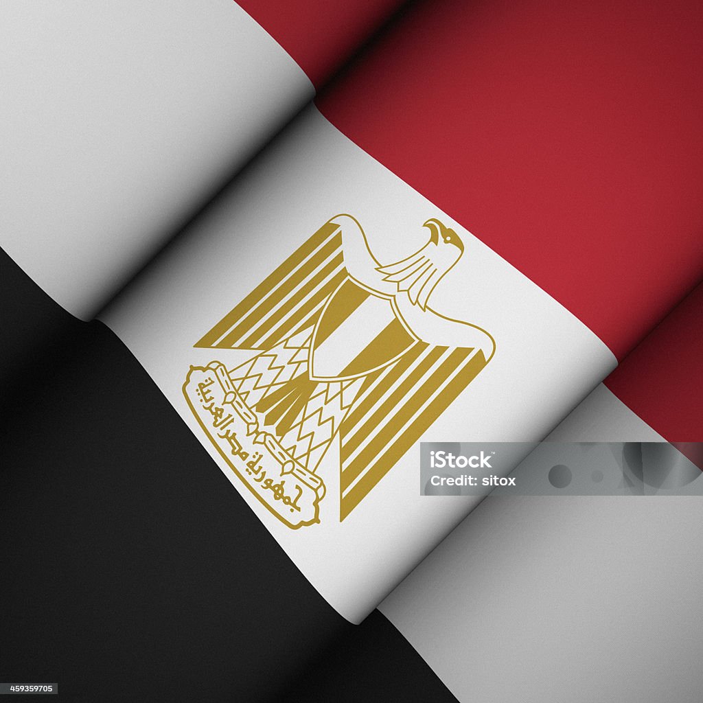 Iconic Flag of Egypt Flag of the Arab Republic of Egypt. CG-image. All Middle Eastern Flags Stock Photo