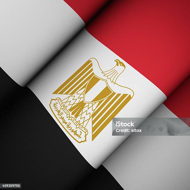 Iconic Flag Of Egypt Stock Photo - Download Image Now - All Middle Eastern Flags, Egypt, Egyptian Culture