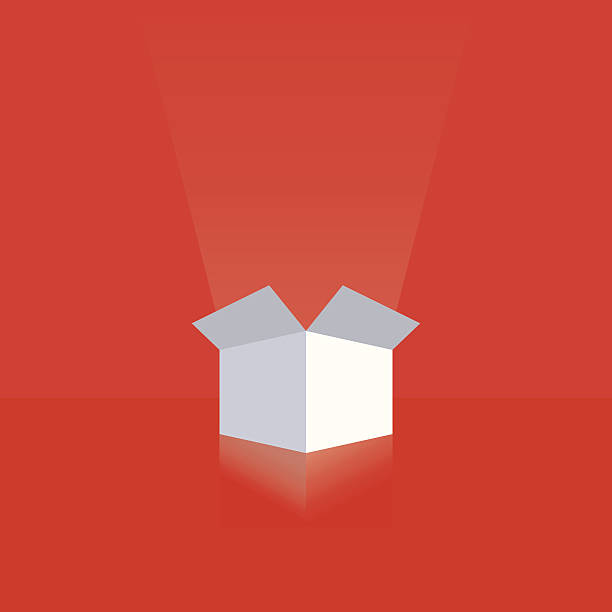 białe pudełko - gift greeting card birthday card red stock illustrations