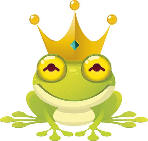 Vector illustration of The frog Prince Fairy Tale