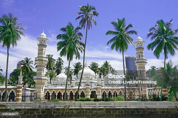 Landscape Of Jamek Mosque Kuala Lumpur With Trees In Front Stock Photo - Download Image Now