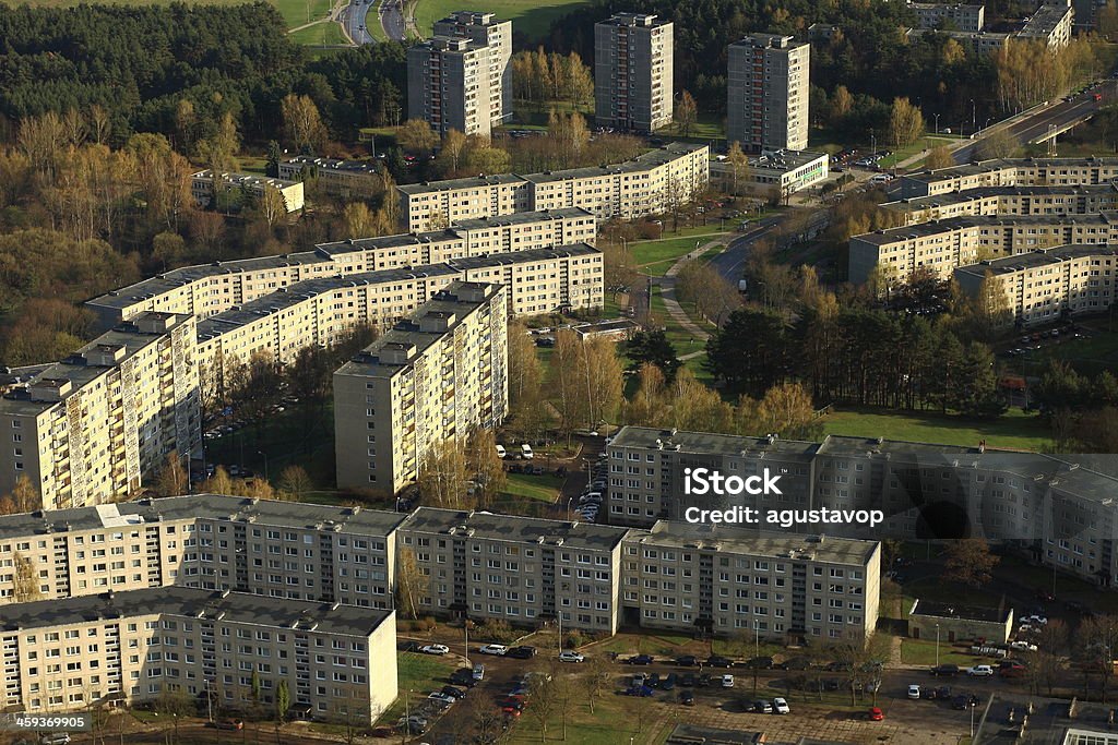era comunista Soviética edifícios em Vilnius, Lituânia-Báltico - Foto de stock de Apartamento royalty-free