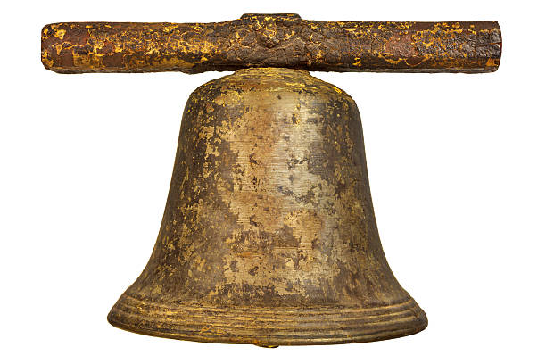 istock Medieval church bell isolated on white 459370365