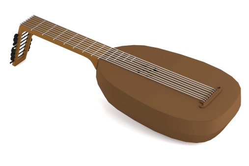 realistic 3d render of lute