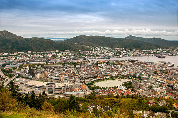 istock Panorama of Bergen from the hill Floyen. 459372365