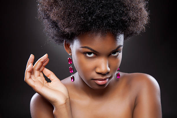 istock Black beauty with perfect skin 459373491
