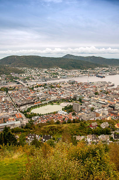 istock Panorama of Bergen from the hill Floyen. 459375845