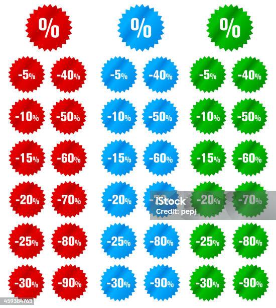 Ilustración de Pegatina De Descuentos y más Vectores Libres de Derechos de Dar - Dar, Etiqueta, Fotografía - Imágenes