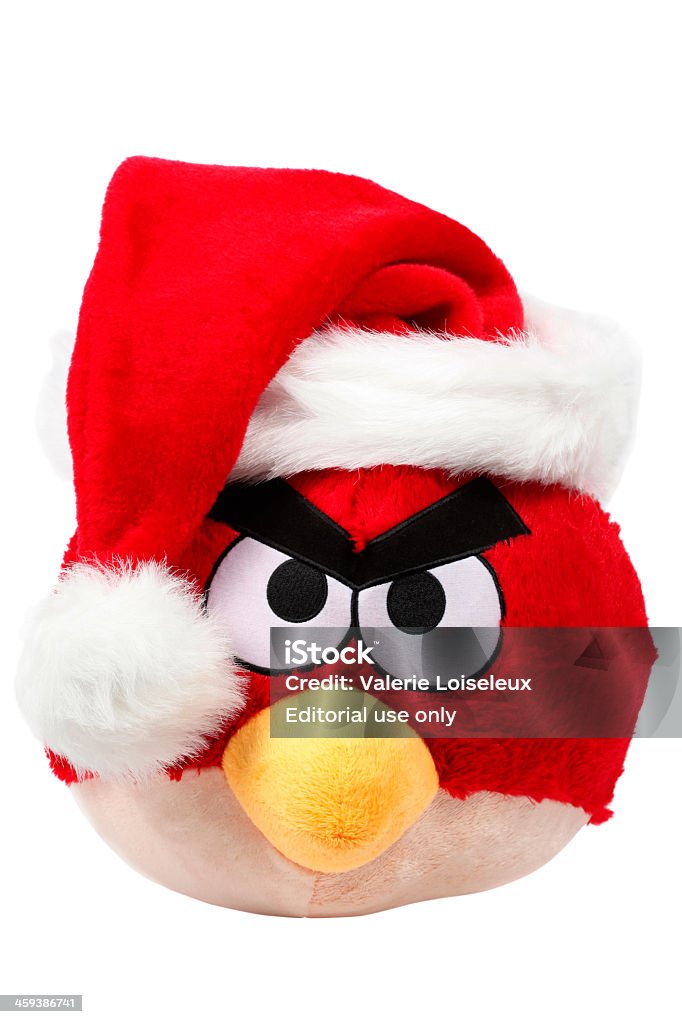Red Angry Bird With Santa Hat Stock Photo - Download Image Now - Anger, Angry  Birds - Game, Animal - iStock