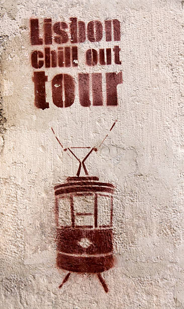 Graffiti an der Wand, Lissabon. – Foto