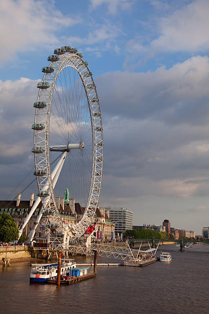 London Eye and River Thames stock photo