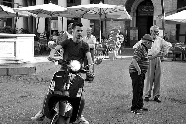 Urbino village square stock photo
